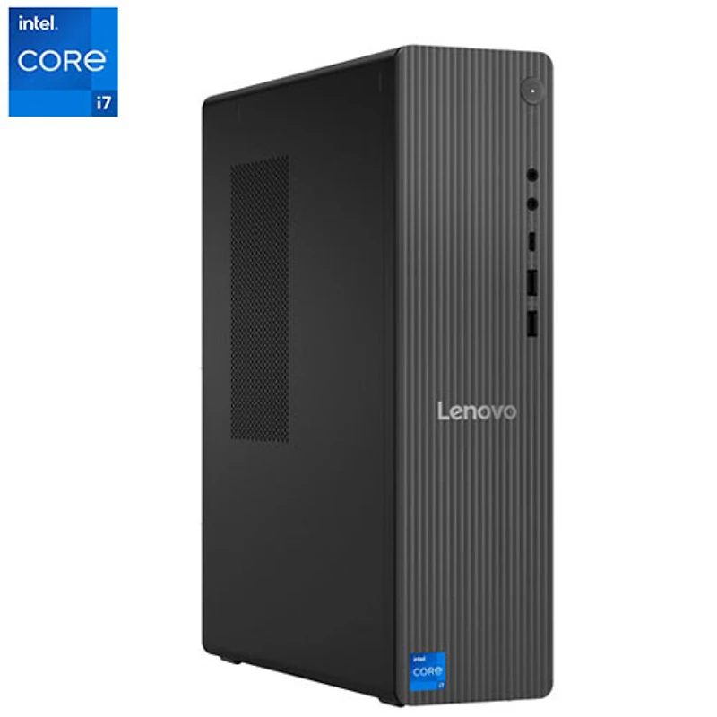 Ordinateur de bureau IdeaCentre Tower de Lenovo - Gris luna (Core i7-14700 d'Intel/RAM 16 Go/SSD 1 To/Windows 11)