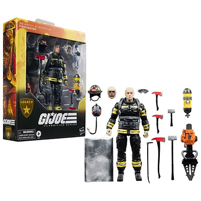 Hasbro G.I. Joe Classified Series Legacy Collection - Figurine d'action de pompier en recherche et sauvetage