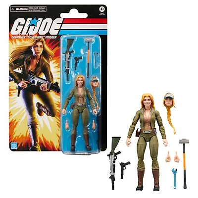 Hasbro G.I. Joe Classified Series - Figurine d'action dans un emballage-coque rétro de Courtney "Cover Girl" Krieger