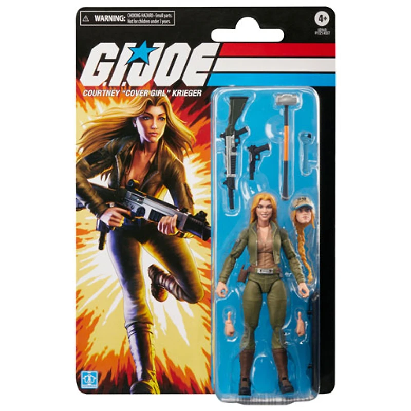 Hasbro G.I. Joe Classified Series - Figurine d'action dans un emballage-coque rétro de Courtney "Cover Girl" Krieger