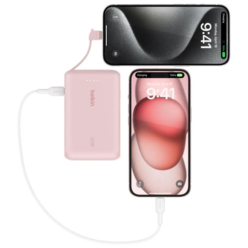 Belkin BoostCharge 10000 mAh USB-C Power Bank - Pink