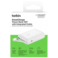 Belkin BoostCharge 10000 mAh USB-C Power Bank - White