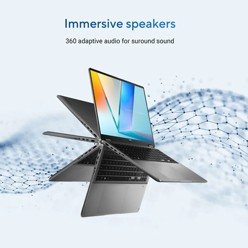 ASUS Vivobook 16 Flip 16" Touchscreen 2-in-1 Copilot+ PC - Matte Grey (Intel Core Ultra 7 258V/32GB RAM/1TB SSD)