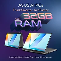 ASUS Vivobook 16 Flip 16" Touchscreen 2-in-1 Copilot+ PC - Matte Grey (Intel Core Ultra 7 258V/32GB RAM/1TB SSD)