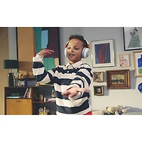 Casque d'écoute Bluetooth à suppression du bruit pour enfants Junior N470NC de JBL - Blanc
