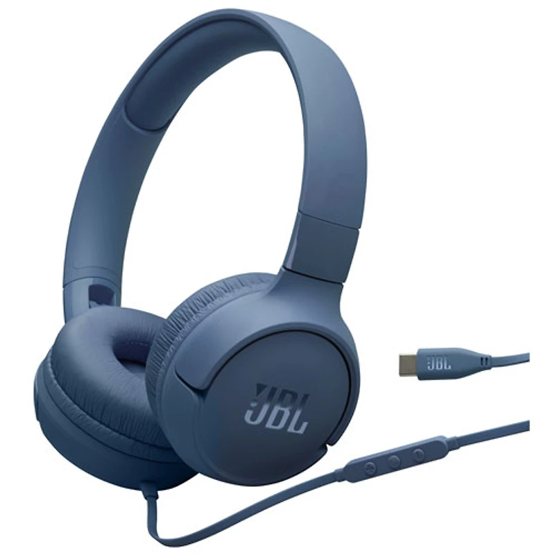 Casque d'écoute avec fil USB-C Tune 520C de JBL - Bleu
