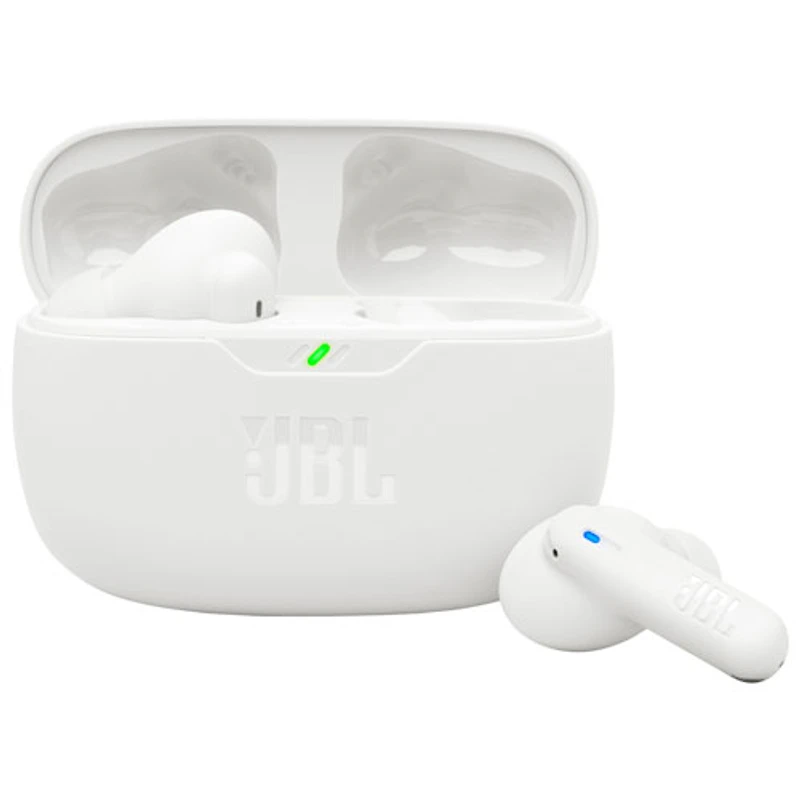 Écouteurs boutons 100 % sans fil à suppression du bruit Vibe Beam 2 de JBL - Blanc