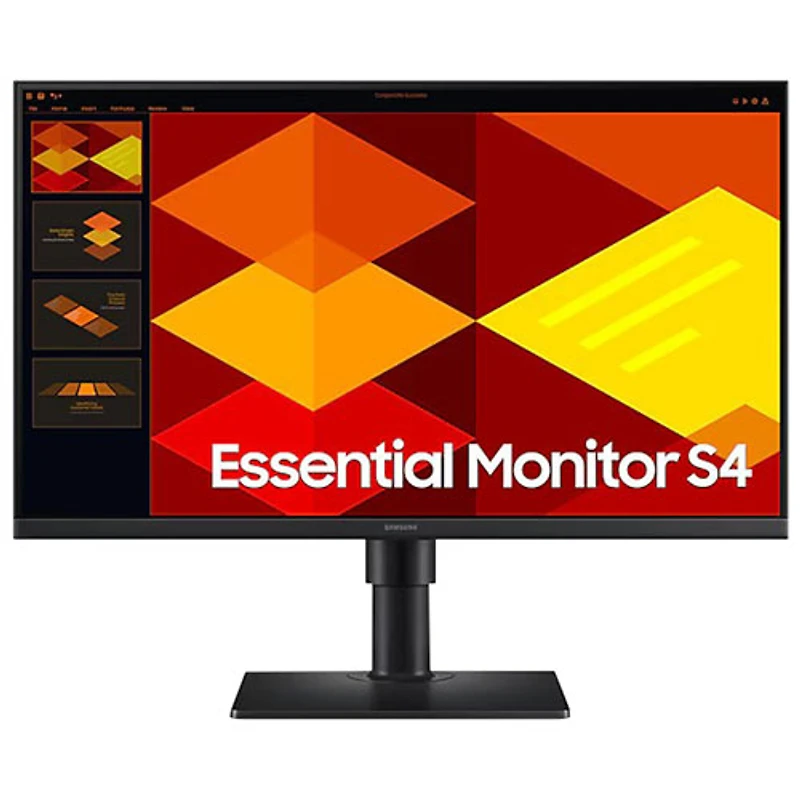 Samsung Essential S4 24" FHD 100Hz 5ms GTG IPS LED Monitor (LS24D402GANXGO) - Black