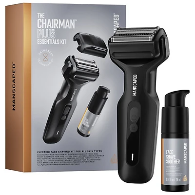 Trousse d'accessoires essentiels avec rasoir sans fil pour le visage Chairman Plus de Manscaped