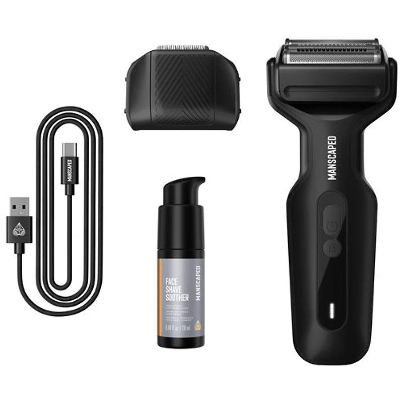 Trousse d'accessoires essentiels avec rasoir sans fil pour le visage Chairman Plus de Manscaped