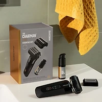 Trousse d'accessoires de rasage essentiels avec tondeuse à grille sans fil Chairman Pro de Manscaped