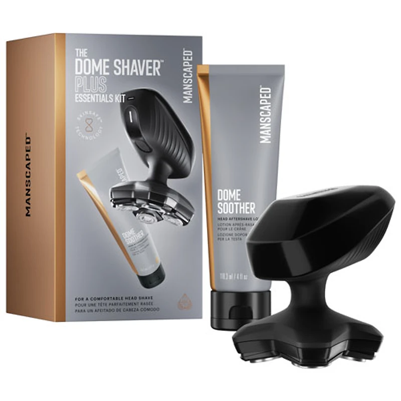 Trousse d'accessoires essentiels avec rasoir sans fil pour la tête et le cuir chevelu Dome Shaver Plus de Manscaped
