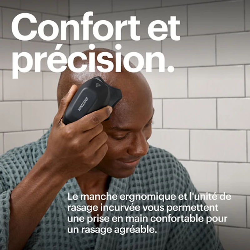 Trousse d'accessoires essentiels avec rasoir sans fil pour la tête et le cuir chevelu Dome Shaver Plus de Manscaped