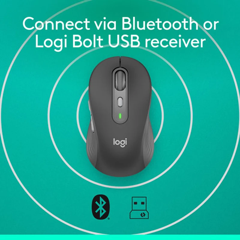 Souris optique Bluetooth Signature Plus M750 L de Logitech - Graphite
