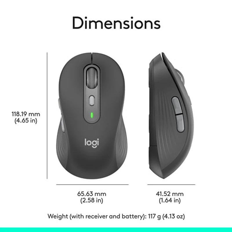 Logitech Signature Plus M750 L Bluetooth Optical Mouse - Graphite