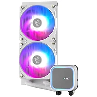 Système de refroidissement liquide de processeur ARGB MAG CoreLiquid A13 240 de MSI - Blanc
