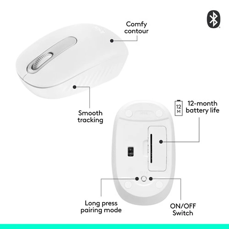 Souris optique Bluetooth de 1000 ppp M196 de Logitech