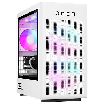Ordinateur de jeu Omen 35L de HP - Blanc (Ryzen 7 8700F d'AMD/RAM 32 Go/SSD 2 To/GeForce RTX 5070/Windows 11) - Exclusivité de Best Buy