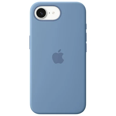 Étui rigide ajusté en silicone d'Apple pour iPhone 16e - Bleu hivernal