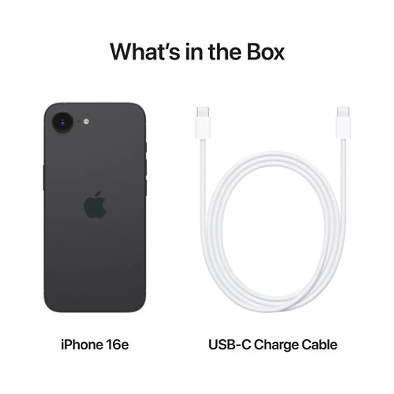 Koodo Apple iPhone 16e 128GB - Black - Monthly Tab Payment
