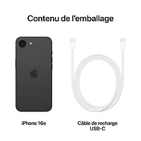 Koodo Apple iPhone 16e 128GB - Black - Monthly Tab Payment