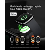 Tapis de chargement de voyage sans fil 3-en-1 Qi2 de 15 W de Belkin avec sac de transport - Noir