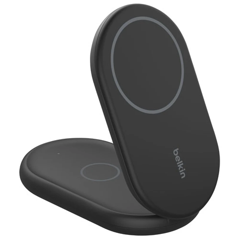 Belkin 2-in-1 15W Qi2 Wireless Foldable Charging Stand - Black