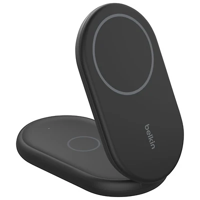 Belkin 2-in-1 15W Qi2 Wireless Foldable Charging Stand - Black