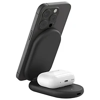 Belkin 2-in-1 15W Qi2 Wireless Foldable Charging Stand - Black