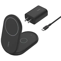 Belkin 2-in-1 15W Qi2 Wireless Foldable Charging Stand - Black