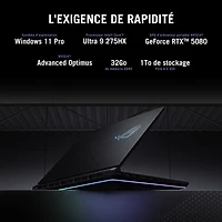 Portable jeu 16 po ROG Strix G16 16 po d'ASUS - Gris éclipse (Core Ultra 9-275HX d'Intel/RAM 32 Go/SSD 1 To/RTX 5080)
