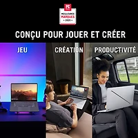 Portable de jeu 16 po ROG Zephyrus G16 d'ASUS - Blanc platine (Core Ultra 9-285H d'Intel/RAM 64 Go/SSD 2 To/RTX 5080)