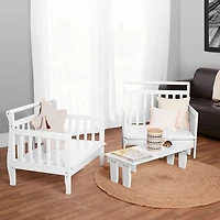 Lit d'enfant transformable 3-en-1 Emma de Dream On Me - Jeune enfant - Blanc