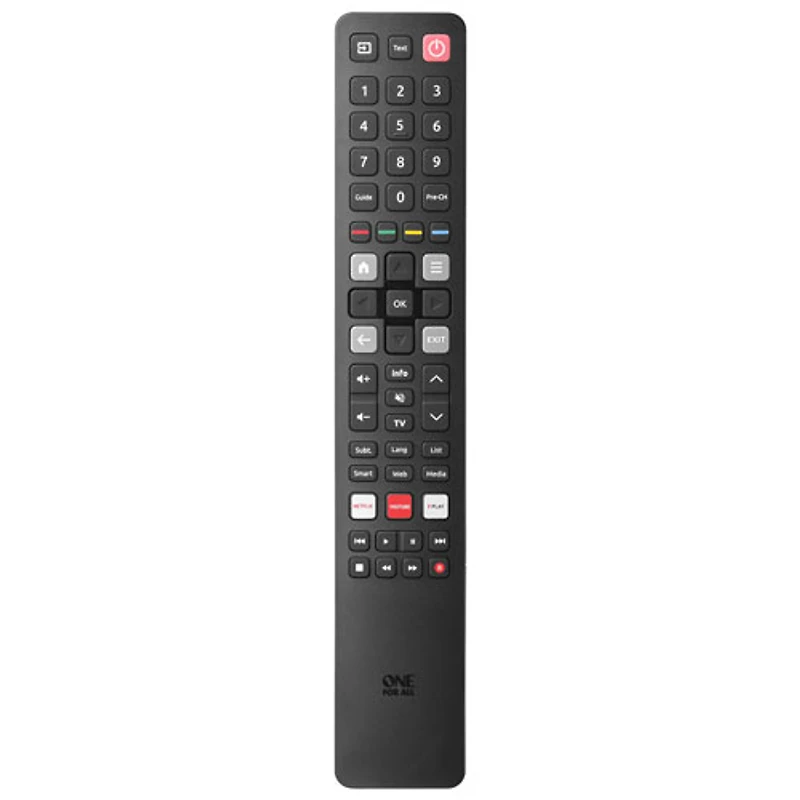 One For All TCL TV Replacement Remote Control (URC4922) - Black