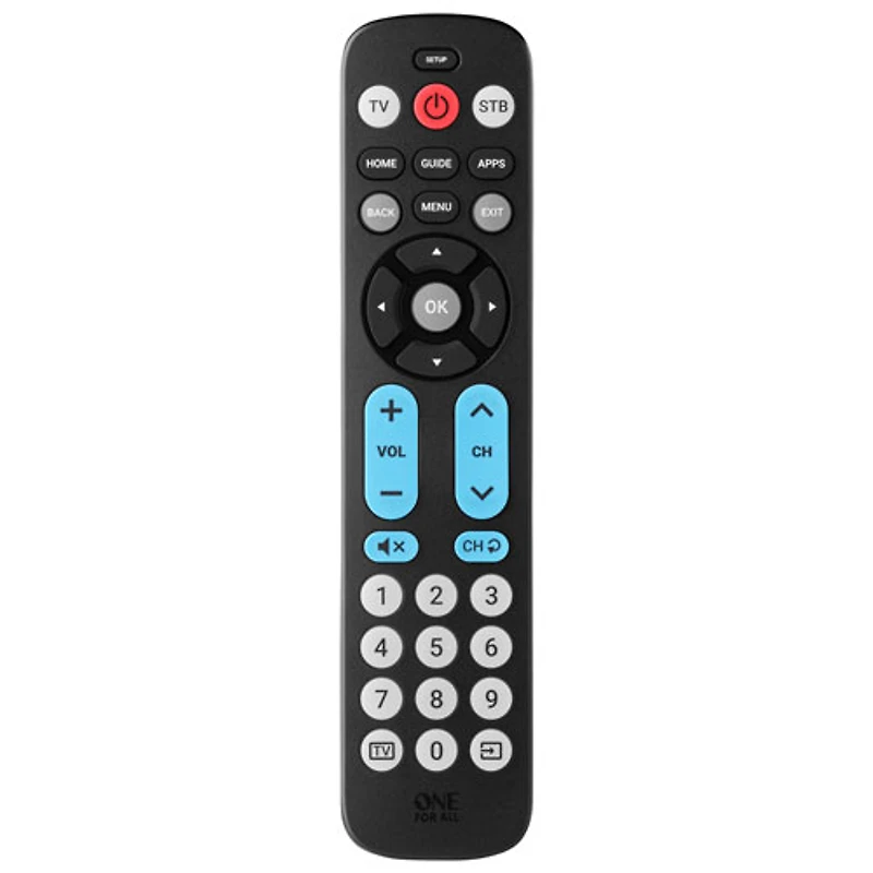One For All 2-Device Big Button Universal Remote Control (URC6821)