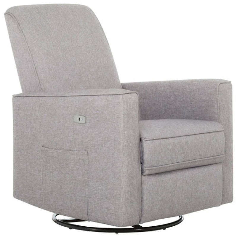 Evolur Harlow 275-degree Swivel Electric Glider - Light Grey