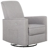 Evolur Harlow 275-degree Swivel Electric Glider - Light Grey