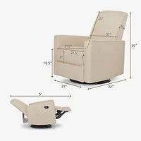 Evolur Raleigh 360-degree Swivel Glider - Shell