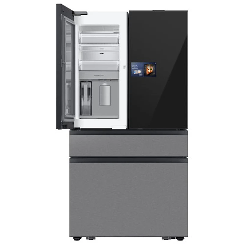 Samsung 36" 22.5 Cu. Ft. French Door Refrigerator w/ Water Dispenser & 9" AI Home Screen (RF90F23BECRAA) - SS