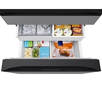 Réfrigérateur à deux portes 36 po 28,6 pi³ avec distributeur d'eau et écran à IA 9 po de Samsung (RF90F29BECRAA) - Acier inoxydable