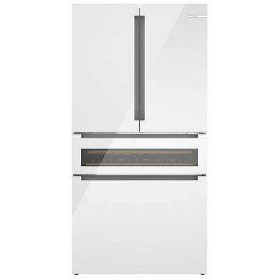 Réfrigérateur à deux portes 14,5 pi³ 36 po à distributeur d'eau et de glaçons de Bosch (B36CL81ENW) - Blanc