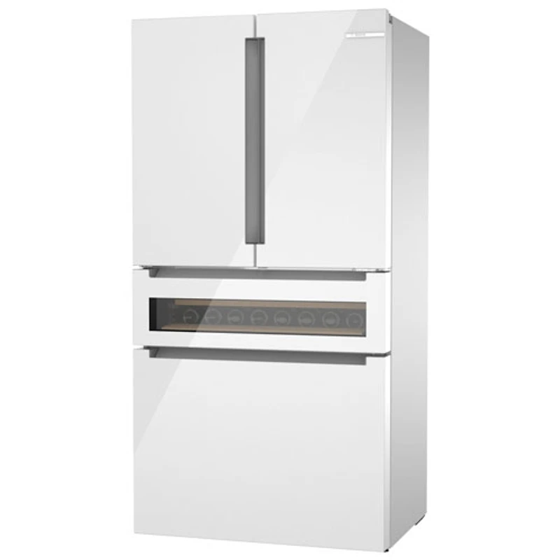 Réfrigérateur à deux portes 14,5 pi³ 36 po à distributeur d'eau et de glaçons de Bosch (B36CL81ENW) - Blanc