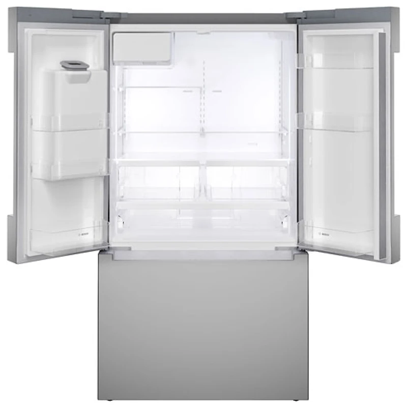 Bosch 100 Series 36" 21.6 Cu. Ft. French Door Refrigerator with Water & Ice Dispenser (B36CD10ENS) - Stainless