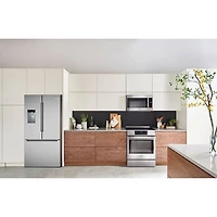 Réfrigérateur à deux portes 21,6 pi³ 36 po avec distributeur d'eau et de glaçons série 100 de Bosch (B36CD10ENS) - Inox