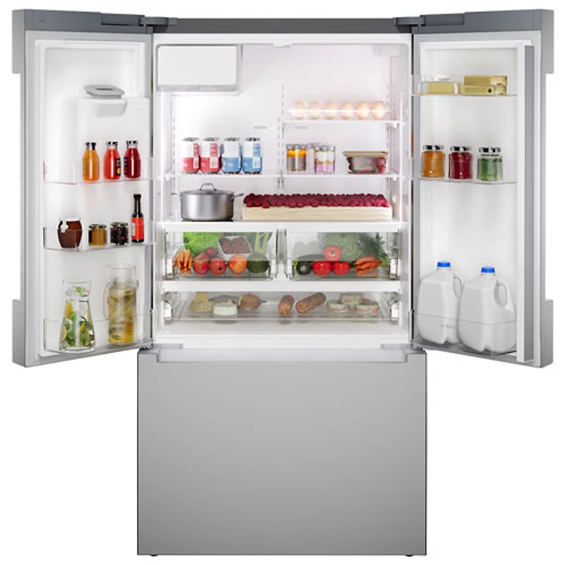Bosch 100 Series 36" 21.6 Cu. Ft. French Door Refrigerator with Water & Ice Dispenser (B36CD10ENS) - Stainless