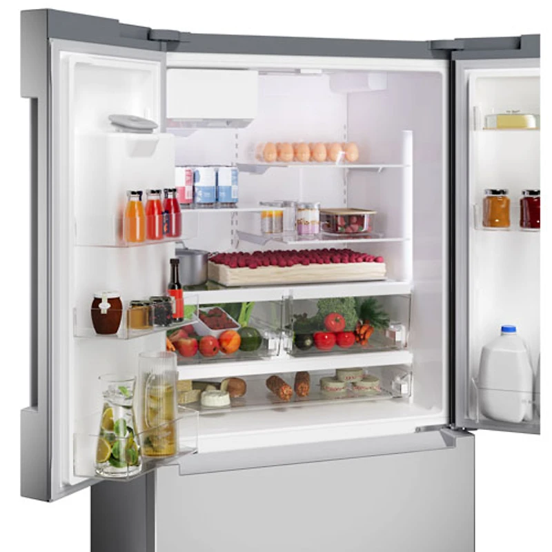 Bosch 100 Series 36" 21.6 Cu. Ft. French Door Refrigerator with Water & Ice Dispenser (B36CD10ENS) - Stainless