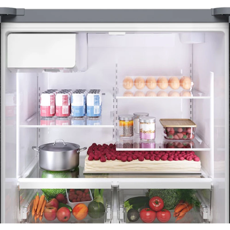 Bosch 100 Series 36" 21.6 Cu. Ft. French Door Refrigerator with Water & Ice Dispenser (B36CD10ENS) - Stainless