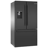 Bosch 36" 26 Cu. Ft. French Door Refrigerator with Water & Ice Dispenser (B36FD52SNB) - Black