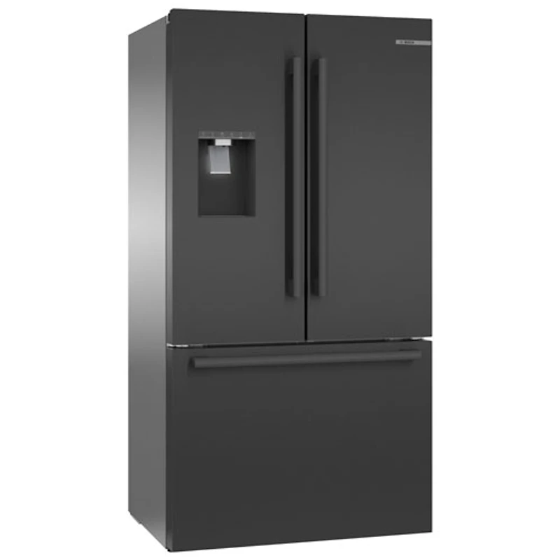 Réfrigérateur 2 portes 36 po 22 pi³ à distributeur eau et glaçons Bosch (B36CD52SNB) - Noir