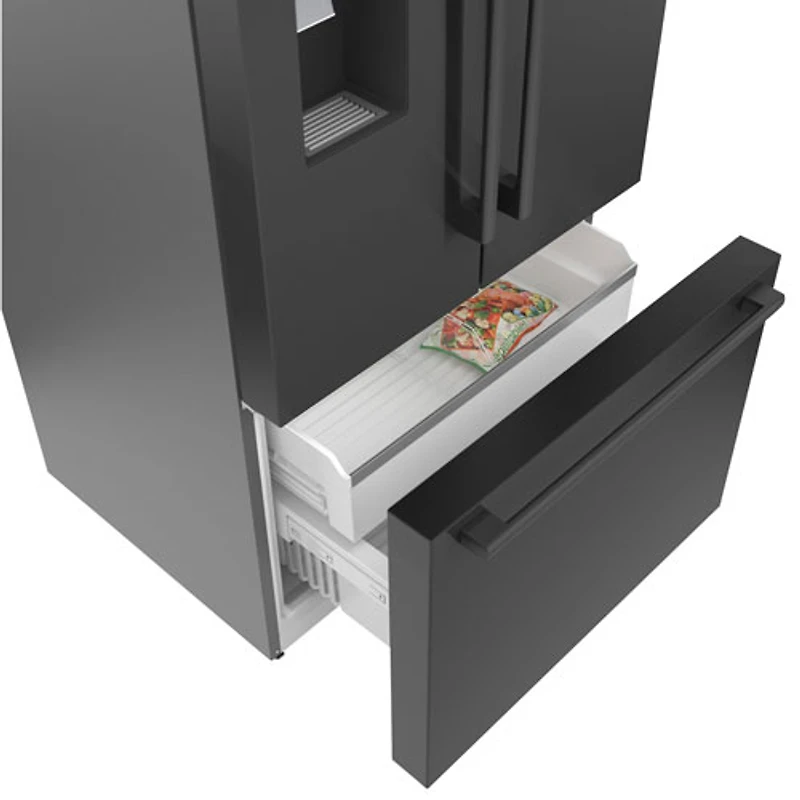 Réfrigérateur 2 portes 36 po 22 pi³ à distributeur eau et glaçons Bosch (B36CD52SNB) - Noir